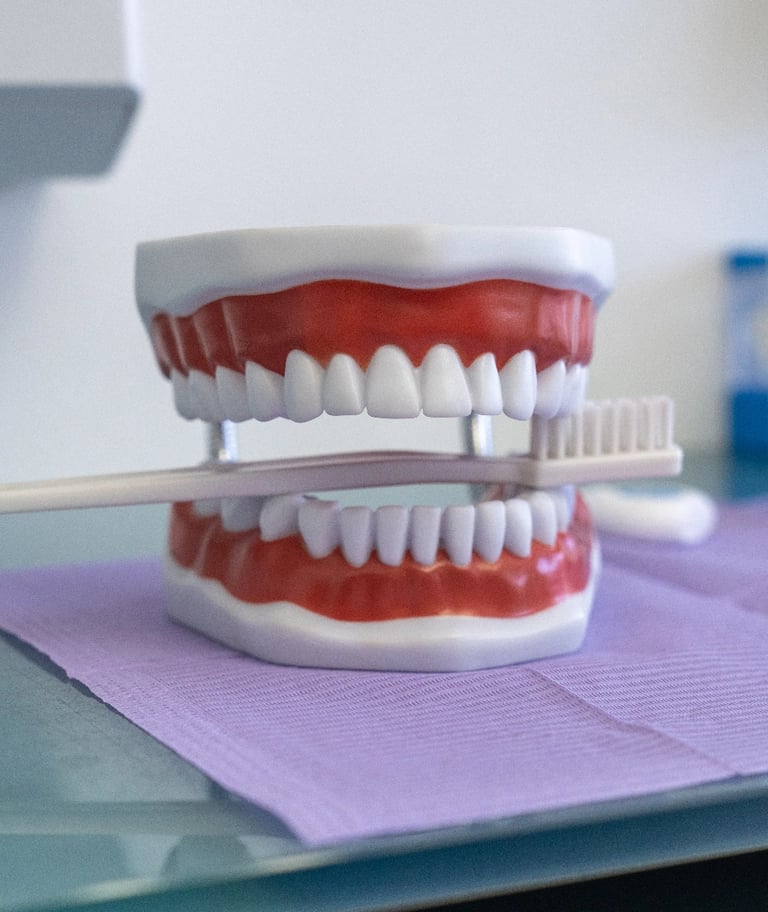 modello per spazzolamento denti