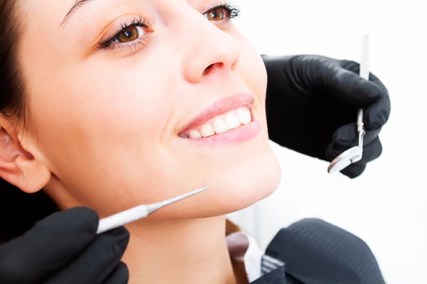 Hygienic toothbrushing. Dental clinic. Periodontal treatment of gums.